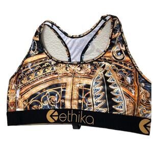 Ethika Sports Bra Women XL Gold And Black